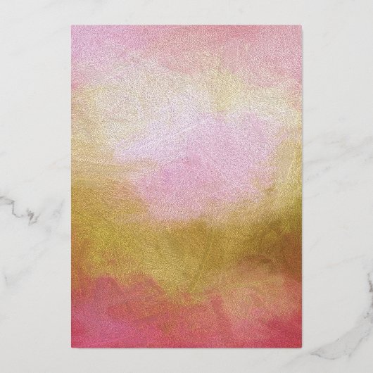 シックな水カラーフローラスイート16フォイル招待状 箔招待状 (裏面)