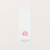 シックな水カラー赤面ピンクローズ 名刺 (外部フラット)