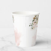 シックな水カラー赤面花金ゴールド16th誕生日 紙コップ (右)