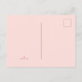 シックな水彩フローラ象ベビーガールシャワー インビテーションポストカード (裏面)