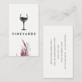 シックな水彩ブラシストロークとワ素朴イングラス 名刺 (正面/裏面)