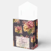 シックな水彩牡丹フローラオンパープルブラウン フェイバーボックス (オープン)