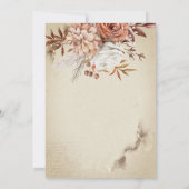 シックな水彩秋の花RSVP 招待状 (裏面)