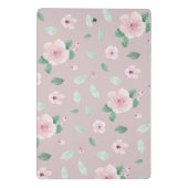 シックな水彩花モノグラム ミニクリップボード (裏面)