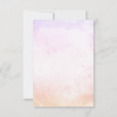 シックな水彩花結婚のテーブル番号エスコート 招待状 (裏面)