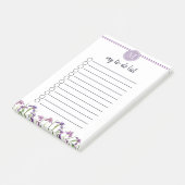 シックな水彩虹彩花To-Doリストモノグラム ポストイット (アングル)