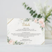 シックな水彩赤面フローラと緑金ゴールド エンクロージャーカード (スタンド正面)