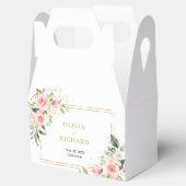 シックな水彩赤面花結婚式の引き出物箱 フェイバーボックス (オープン)