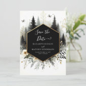 シックな水彩魅惑の森結婚の セーブザデート (スタンド正面)