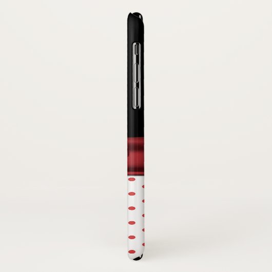 シックな水玉模様とボウiPhone Xケース Case-Mate iPhoneケース (裏面/左)