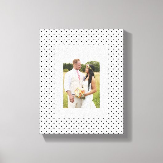 シックな水玉模様 キャンバスプリント (正面)