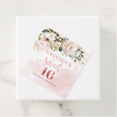 シックな水色の赤面花バラ金ゴールド甘い16th フェイバータグ (インサイチュ)