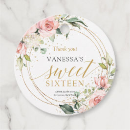 シックな水色の赤面花金ゴールドセージ甘い16th フェイバータグ