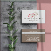 シックな水色の野生の牧草地ピンクフローアポイントメント 予約カード