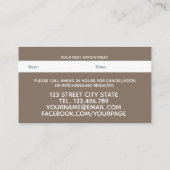 シックな水色の野生の牧草地ピンクフローアポイントメント 予約カード (裏面)