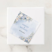 シックな水色の青い花ユーカリ フェイバータグ (インサイチュ)