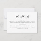 シックな水色スクリプト結婚の詳細カード サンキューカード (正面)