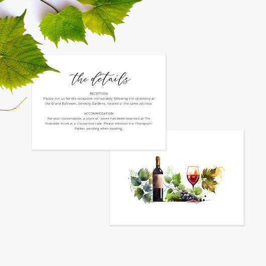 シックな水色スクリプト結婚の詳細カード サンキューカード