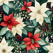 シックな水色メリークリスマスミュート色フローラ フリースブランケット