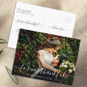 シックな永遠に感謝のスクリプトありがとう写真 ポストカード