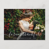 シックな永遠に感謝のスクリプトありがとう写真 ポストカード (正面)