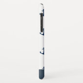 シックな沿岸海軍いかりパターン Case-Mate iPhoneケース (裏面/左)