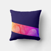 シックな波カラフル：飾り枕 クッション (裏面)