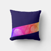 シックな波カラフル：飾り枕 クッション (正面)