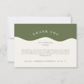 シックな波形パター結婚ンのサンキューカード サンキューカード (正面)