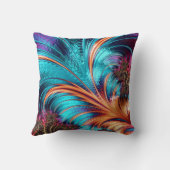 シックな洗練されたフェザーアクアアンバー装飾用クッション クッション (裏面)