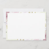 シックな洗練された植物性フローラフレームノート ノートカード (裏面)