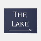 シックな海軍と白の湖と矢印のフォーマット ドアマット (正面)