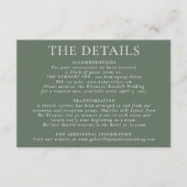 シックな深いス結婚セージの詳細エンクロージャカード エンクロージャーカード (正面)