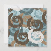 シックな渦巻き型ベビーシャワー 招待状 (正面)