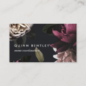 シックな濃いフローラオンブラック 名刺 (正面)