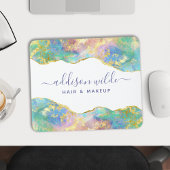 シックな火オパールレインボージェムストーンマウスパッド マウスパッド