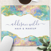 シックな火オパールレインボージェムストーンマウスパッド マウスパッド