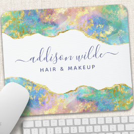 シックな火オパールレインボージェムストーンマウスパッド マウスパッド