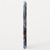 シックな灰色のネイビーブルー大理石ケース – メイトiPhone c Case-Mate iPhoneケース (裏面/左)