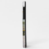 シックな灰色の大理石と金ゴールドイニシャルと2枚の写真 Case-Mate iPhoneケース (裏面/左)