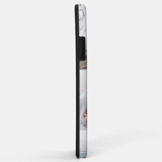 シックな灰色の大理石7フォトコラージュ Case-Mate iPhoneケース (裏面/右)