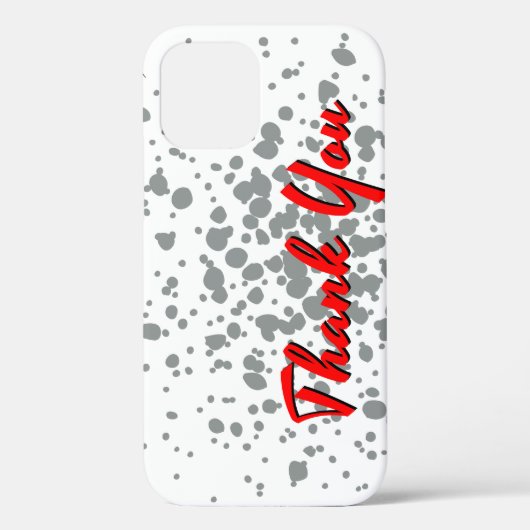 シックな灰色の爆発の水の色のドットレッド文字 Case-Mate iPhoneケース (裏面)