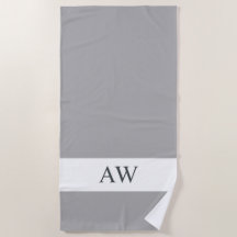 シックな灰色の白モノグラムの