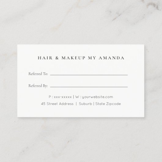 シックな熱帯沿岸のヤシの木が友人を参照 名刺 (裏面)