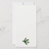 シックな熱帯雨林トカン結婚のメニューカード サンキューカード (裏面)