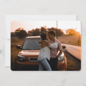 シックな燃グラデーションえた水の色のフローラフォト結婚ズ 招待状 (裏面)