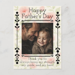 シックな父の日の葉書とカスタム写真 シーズンポストカード