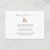 シックな牡丹金ゴールドタイポグラフィウェディングレセプション エンクロージャーカード (正面)
