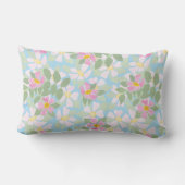 シックな犬のバラオンスカイブルーランバーピロー ランバークッション (裏面)