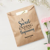 シックな甘いエンディング新しい開始ネイビーブルー結婚ズ フェイバーバッグ (封をした状態)